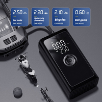 Gonfleur de pneus sans fil 19 mm 150 PSI 25 L/min, double écran, arrêt automatique, pompe à air portable pour voiture 3000 mAh avec batterie externe