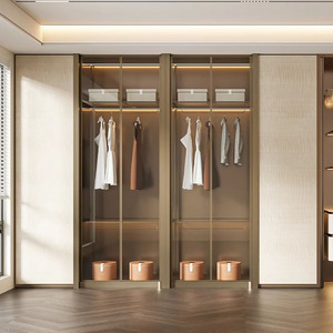 <span class=keywords><strong>Armario</strong></span> Plegable y Extensible YALIG con Puerta Corredera con Espejo, Mueble de Dormitorio Moderno de Madera Blanca para el Hogar - Product Image 4