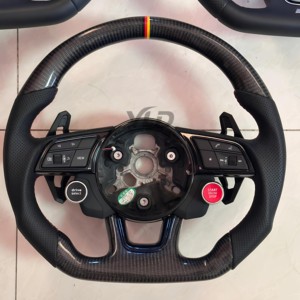 Volant YLD <span class=keywords><strong>S</strong></span> <span class=keywords><strong>Line</strong></span> en fibre de carbone semi-complète avec LED pour <span class=keywords><strong>Audi</strong></span> A3 A4 A5 A6 B7 8V B9 S3 S4 S5 RS3 RS4 RS5 RS6 RS7 C7 C8 Q5 Q7 - Product Image 3