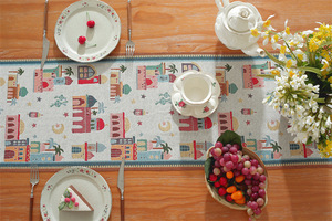 Mantel <span class=keywords><strong>de</strong></span> Jacquard Estampado para Ramadán Kareem EID Mubarak 2026, Diseño <span class=keywords><strong>de</strong></span> Luna, Estrella <span class=keywords><strong>y</strong></span> Castillo, 35*180cm, <span class=keywords><strong>Camino</strong></span> <span class=keywords><strong>de</strong></span> <span class=keywords><strong>Mesa</strong></span> Personalizable con Diseño Festivo - Product Image 4