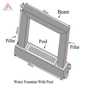 屋外噴水庭の装飾滝噴水庭屋外カーテン水機能 - Product Image 3