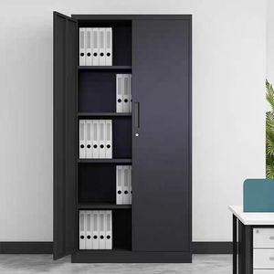 Archivador Metálico Alto <span class=keywords><strong>de</strong></span> 2 Puertas con Estantes Ajustables para Oficina en Casa, Almacén o Garaje - Product Image 3