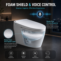 En gros, WC intelligent avec télécommande, abattants de toilettes intelligents, protection anti-éclaboussures en mousse, cuvette WC en céramique