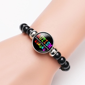 <strong>Autism</strong> <strong>Awareness</strong> Adjustable Crystal Beads Bracelet for Kids Free Shipping Puzzle <strong>Charm</strong> Fashion Gift - Product Image 1