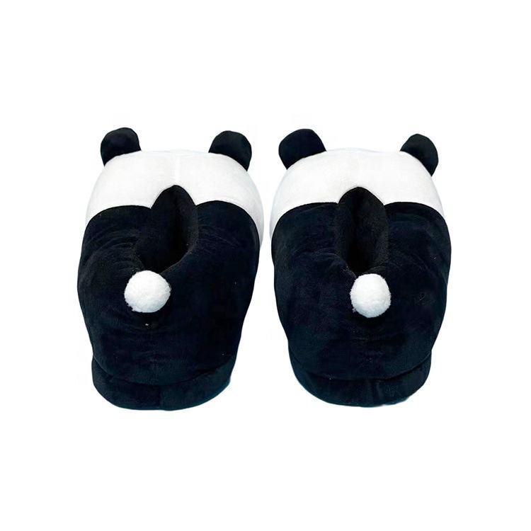 Winter Autumn Panda Plush Stuffed Toy Anti-Slip Closed Toe Light Weight Warm Indoor Home Slipper Shoes