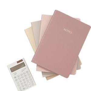 Wholesale Custom Gold Stamp College Ruled A5 Thermal Binding Hardcover Leather Diary Notebook <b>Journals</b> 100 Sheets Gift - Product Image 1