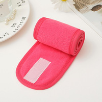 Bandeaux Spa Personnalisés en Microfibre avec Logo Tissé Blanc Noir pour Femmes, Filles, Soins du Visage, Lavage du Visage, Maquillage