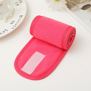 Tùy chỉnh dệt logo trắng đen Spa <span class=keywords><strong>Headband</strong></span> phụ nữ cô gái chăm sóc da mặt rửa hairband bọc make up sợi nhỏ Spa đầu ban nhạc - Product Image 6