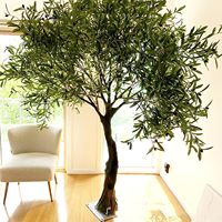 Aangepaste 10ft Mediterrane Grote Faux Olijfboom Grote Kunstmatige Olijfboom Hoge Simulatie Hoteldecoratie Fruit Gemaakt Plastic