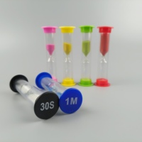 Minuterie de sable sablier coloré verre de sable horloge de sable ensemble de minuteries 30sec 1min 2mins 3mins 5mins 10mins cadeau de minuterie pour les enfants