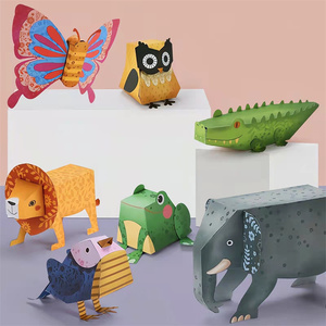 Libro de Papel 3D Creativo Educativo para Niños con Patrones de Animales, Manualidades de Papel con Diseños de Animales, Juguetes de Papel Recortado - Product Image 3