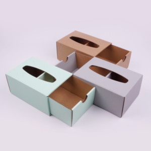 CHING TA Kraft <strong>Paper</strong> <strong>Tissue</strong> <strong>Box</strong> Corrugated Board Environmentally Degradable Free Samples for Restaurant Office Car Use Wholesale - Product Image 4