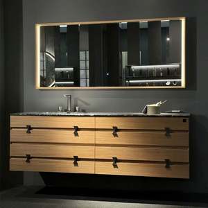 Meubles de salle de bain flottants en bois de style Nanyang rétro classique haut de gamme - Product Image 5