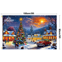 Drapeau de Noël personnalisé, impression numérique, tissu polyester, 3*5 pieds, double face, fabrication en gros pour les célébrations de vacances