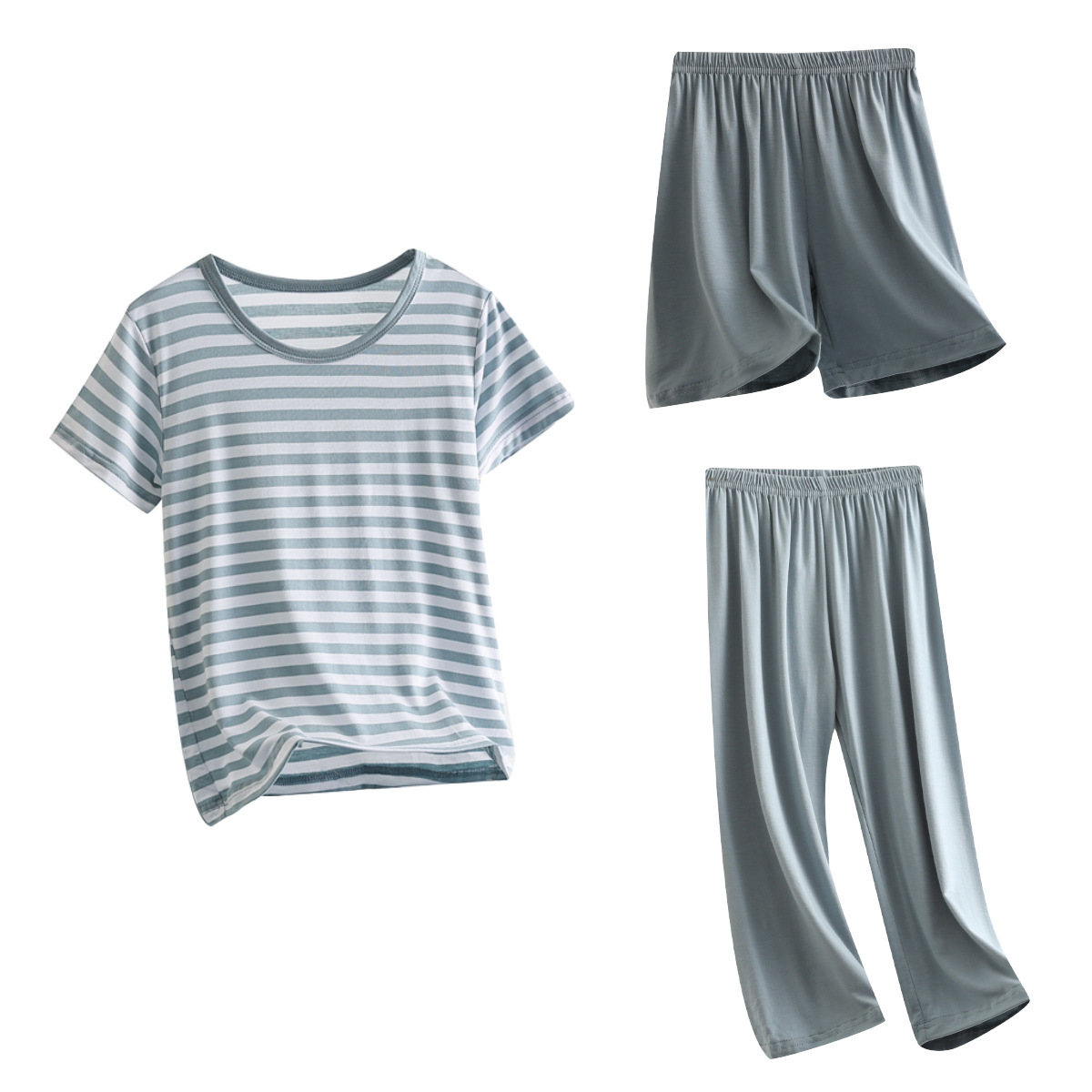 Green [short sleeved+shorts+pants]