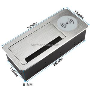 EU Standard Tabletop Power Outlet Flip-up <strong>Socket</strong> Cover 3 AC Outlets Wireless Charger Compatible UK US AU <strong>Plugs</strong> <strong>Extension</strong> <strong>Socket</strong> - Product Image 6