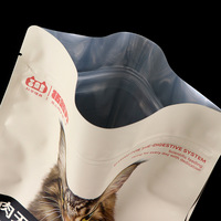 Sachets refermables écologiques à fond plat, sacs personnalisés imprimés en gravure pour aliments et friandises pour chiens et chats, pour la vente au détail et en gros