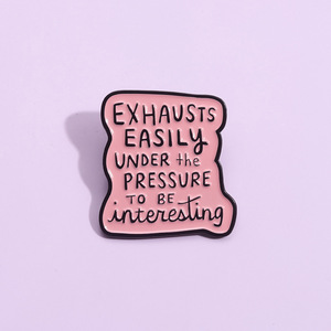 Drôle disant <span class=keywords><strong>proverbe</strong></span> sensibilisation à la santé émotionnelle soins broches émail épinglette pour vêtements collier métal artisanat Badge bijoux - Product Image 3