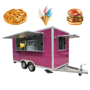 Fabrika özel sıcak satış kare mobil mutfak römorkları Fast Food kamyon nokta imtiyaz toptan mobil Airstream römork