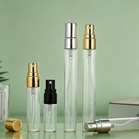 2ml 3ml 5ml 10ml  Atomizer Parfum Mini Kustom Botol Semprot Sampel Kaca Bening Dengan Kemasan Selongsong Kartu Kertas yang Dapat Disesuaikan