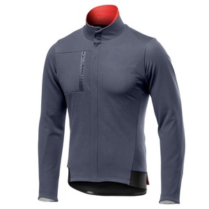 Men's Black <b>Stand</b> Collar Zipper Reversible Fleece <b>Cycling</b> Jacket Waterproof Windproof Breathable Quick Dry Anti-Bacterial - Product Image 4