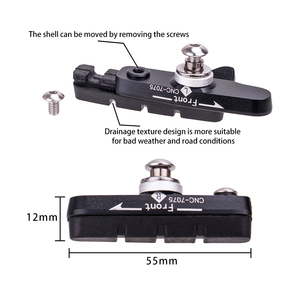 Plaquettes de frein ZTTO pour vélo de route, calibre C, plaquettes en caoutchouc remplaçables, bloc de coque pour jantes en alliage d'aluminium, frein à <span class=keywords><strong>roue</strong></span> à friction - Product Image 2