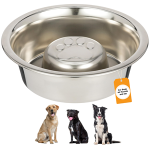 Bols pour chiens en acier inoxydable 304 pour grands chiens, gamelle en métal pour animaux de compagnie, eau et nourriture, isolée et antidérapante, facile à nettoyer - Product Image 1