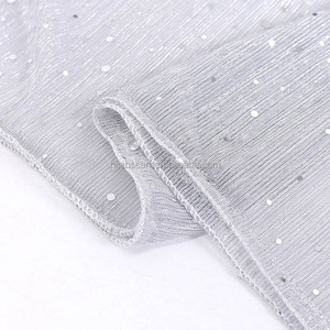 La migliore vendita donna musulmana pianura Tudung estate Lurex Gitter sciarpa stropicciata <span class=keywords><strong>scialle</strong></span> Hijab in viscosa luccicante - Product Image 5