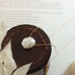 ที่นิยม INS เครื่องประดับสแตนเลสสร้อยคอจี้มุกชุบทองไม่สม่ำเสมอ - Product Image 3