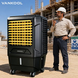 Ventilateur rafraîchisseur d'air industriel portable 25000 cmh, grand refroidisseur d'eau évaporatif mobile avec ventilateurs de refroidissement à alimentation CA - Product Image 1