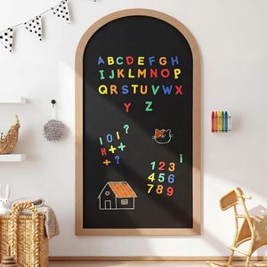 <span class=keywords><strong>Tableau</strong></span> noir mural auto-adhésif en forme d'arche magnétique en bois noir grand format avec lettres <span class=keywords><strong>pour</strong></span> la rentrée scolaire, les mariages et les chambres d'enfants - Product Image 2