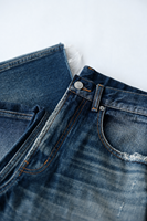 Jean Homme Baggy Wide Leg Taille Moyenne Vintage Délavé Fabricant Vente en Gros