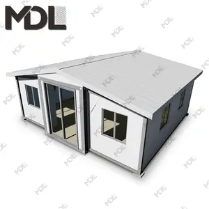 Custom 40 Ft Luxury Tiny Modular Prefab Container Houses Folding Expandable Prefabricated Home With Glass Window