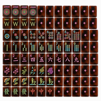 Mahjong américain Série Tortoise Happy, tuiles en acrylique gravées, 160 pièces, luxe moderne, écologiques, durables, jeux de table, cadeaux