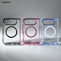 Étui de téléphone VAWI B552 Factory Premium en métal antichoc pour iPhone 18 Duo avec support rotatif, logo personnalisé et charnière à clipser