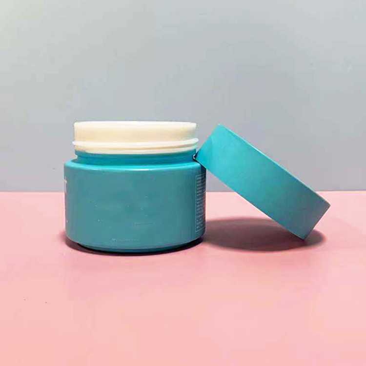 100g 50g 30g opal custom painting color matte pink ceramic glass jar cosmetics for skin care cream