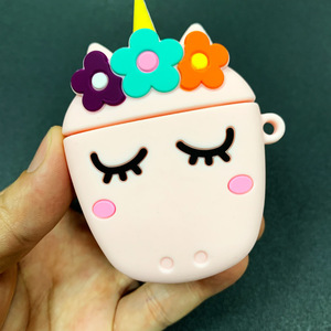 Dessin animé mignon image <span class=keywords><strong>Air</strong></span> Pods Pro étuis couverture avec crochet <span class=keywords><strong>porte</strong></span>-clés pour Airpods étuis couverture protéger transport étui pour écouteurs - Product Image 3