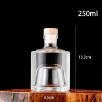 Flacon de parfum de luxe en verre cristal plat personnalisé avec bouchon en liège, 30 ml, 50 ml, 100 ml, emballage de flacon pulvérisateur
