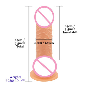 Dildo transparent en cristal de 19*4,5 cm pour stimulation du point G, jouet sexuel féminin, équipement de protection réaliste, jouet sexuel pour adultes - Product Image 2