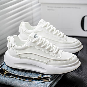 LYKU 2026 – Mocassins de sport décontractés pour hommes, automne/printemps, à lacets, respirants, blancs, tendance, doublure en maille, confortables, antidérapants - Product Image 5