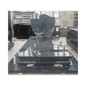 Venta caliente Modern Memorial Stone Royal Blue Pearl Granite Lápida