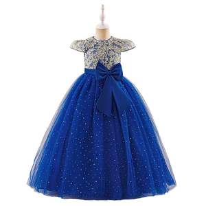 Robe de mariée d'été décontractée pour filles, sans manches, à sequins et fleurs, en polyester respirant, pour le commerce transfrontalier et les spectacles d'enfants - Product Image 5