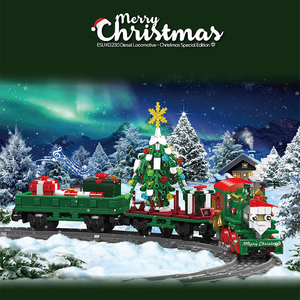 Moule King 12039 922PCS <span class=keywords><strong>Train</strong></span> Serie Noël ESU KG230 <span class=keywords><strong>Train</strong></span> Building Block Modè<span class=keywords><strong>le</strong></span> Technique Jouets Éducatifs Festival Cadeau - Product Image 2