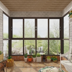 نافذة تصميم فرنسي على الطراز الأوروبي ، نافذة بلاستيكية UPVC من الألومنيوم ، نوافذ فاخرة مزججة مزدوجة ، نوافذ منزلية - Product Image 3