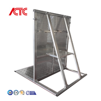 Barrière de sécurité pliable, modulaire, facilement assemblable, en alliage d'aluminium, pour clôture de scène