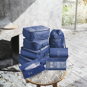 Cubos de Embalaje de Equipaje Plegables de 8 Piezas con Logotipo Personalizado, Duraderos, Impermeables, Ligeros y Modernos, Bolsas de Almacenamiento de Viaje para Ropa y Zapatos - Product Image 3