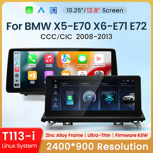 HFmidia 2026 New Linux <b>System</b> 10.25 12.8inch Thin Screen For BMW X5 X6 E70 E71 2008-2013 <b>Wireless</b> CarPlay Auto Car Video Players - Product Image 2