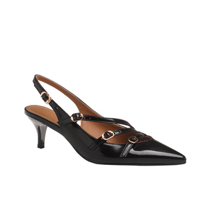 WETKISS all'ingrosso Sexy fibbia cinturino <span class=keywords><strong>bordeaux</strong></span> tacchi Slingbacks <span class=keywords><strong>scarpe</strong></span> da donna a punta tacchi bassi per donna Slingback Pump Shoes - Product Image 2