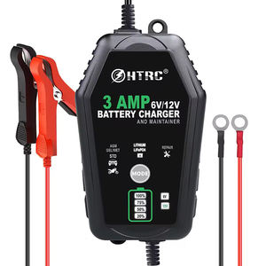 HTRC <span class=keywords><strong>chargeur</strong></span> de <span class=keywords><strong>batterie</strong></span> intelligent 3A <span class=keywords><strong>6V</strong></span> 12V charge de maintien pour voiture moto LiFePO4 plomb-acide - Product Image 3