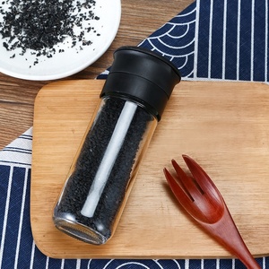 kitchen tool mechanism plastic herb spice grinder salt mill pepper grinder salt pepper mill with 100ml glass bottle